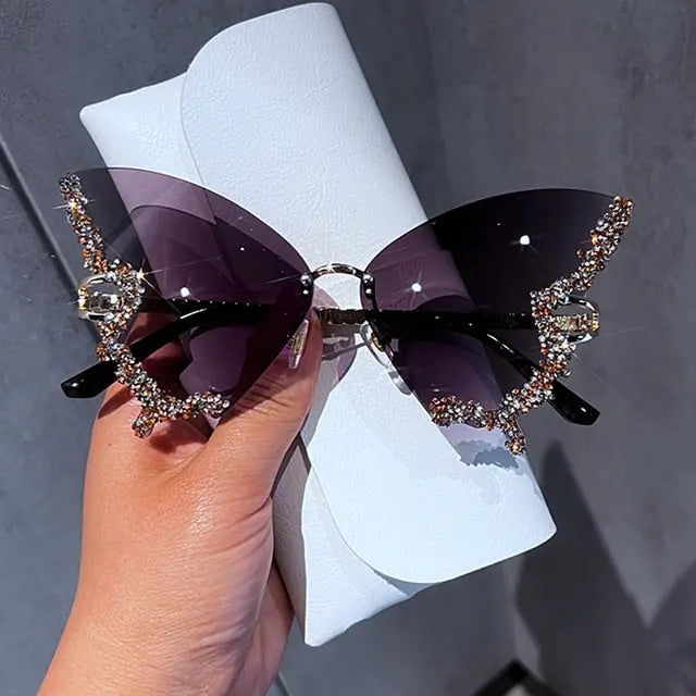 Diamant-Schmetterlings-Sonnenbrille