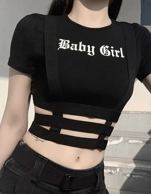 Load image into Gallery viewer, Crop Top O-Neck T-shirt
