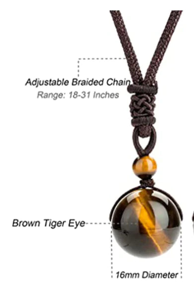 Halskette mit Tigerauge-Stein-Anhänger