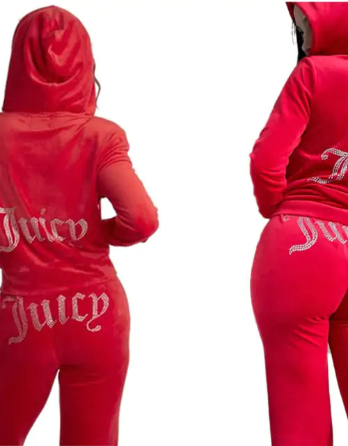 Load image into Gallery viewer, Juicy Sweatshirt and Pants with Diamonds
