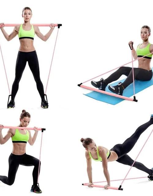 Load image into Gallery viewer, Portable Pilates Bar and Resistance Band
